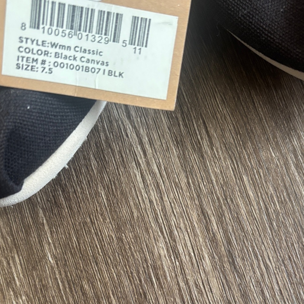TOMS Classic Black Canvas Slip-Ons - Picture 2 of 4